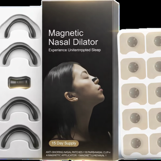 Magnetic Nasal Dilator Kits with Nose Clip & Strips for Sport Sleep Anti-Snoring